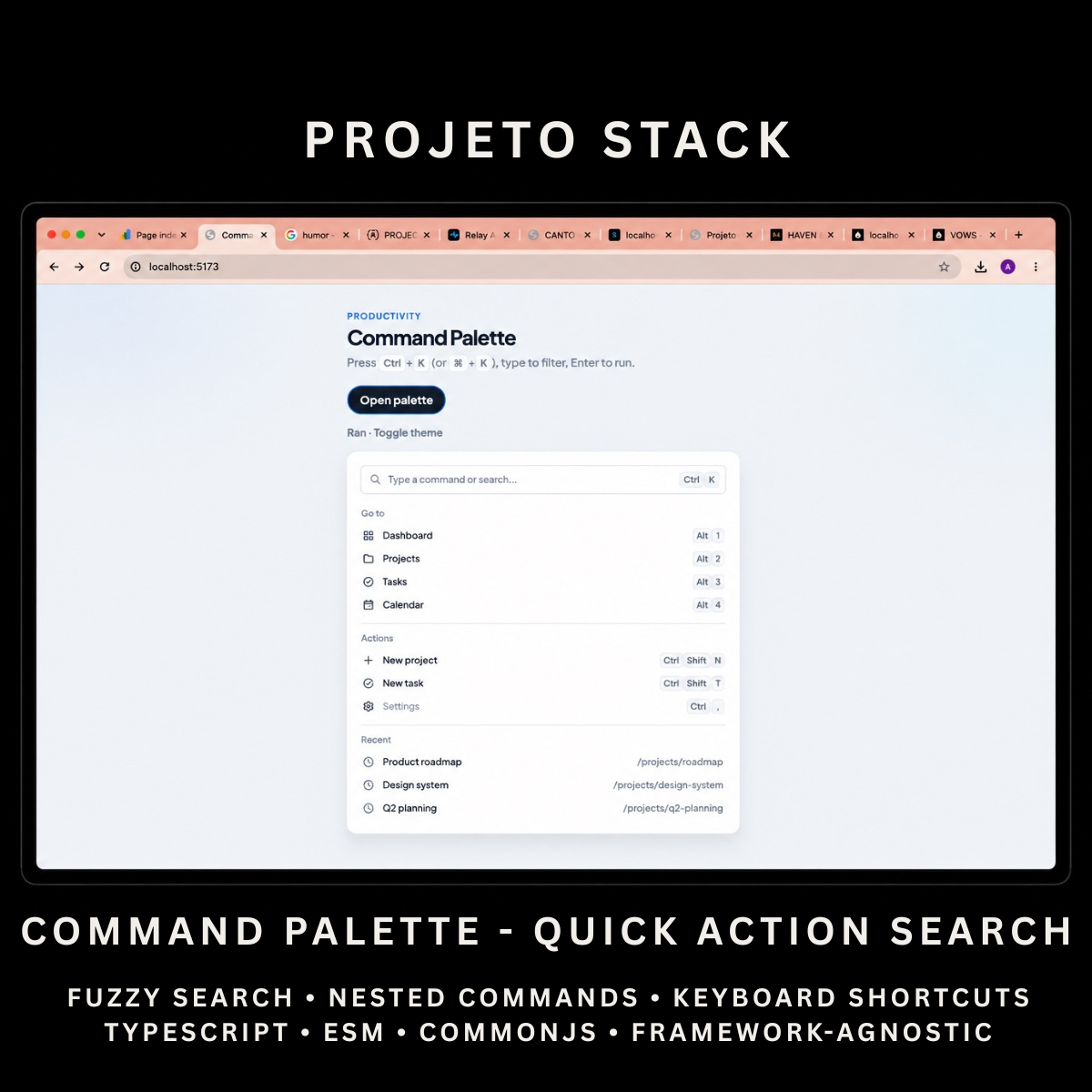 Command Palette - Premium JavaScript Command Menu Component