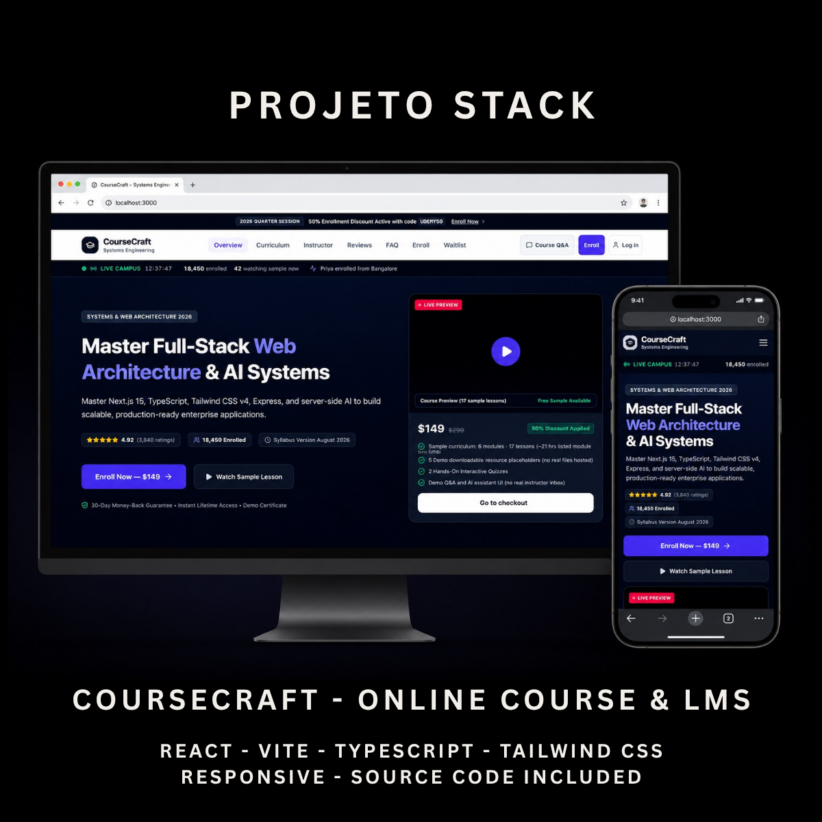 COURSECRAFT - Online Course & LMS React Website Template