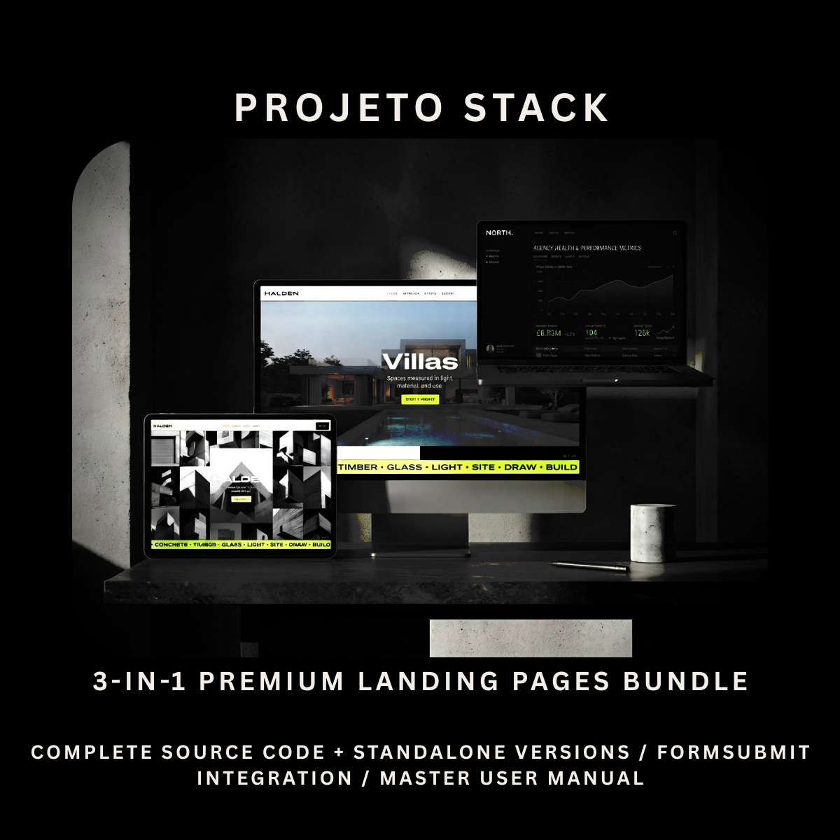 Premium HTML Landing Page Bundle | 3 Responsive Website