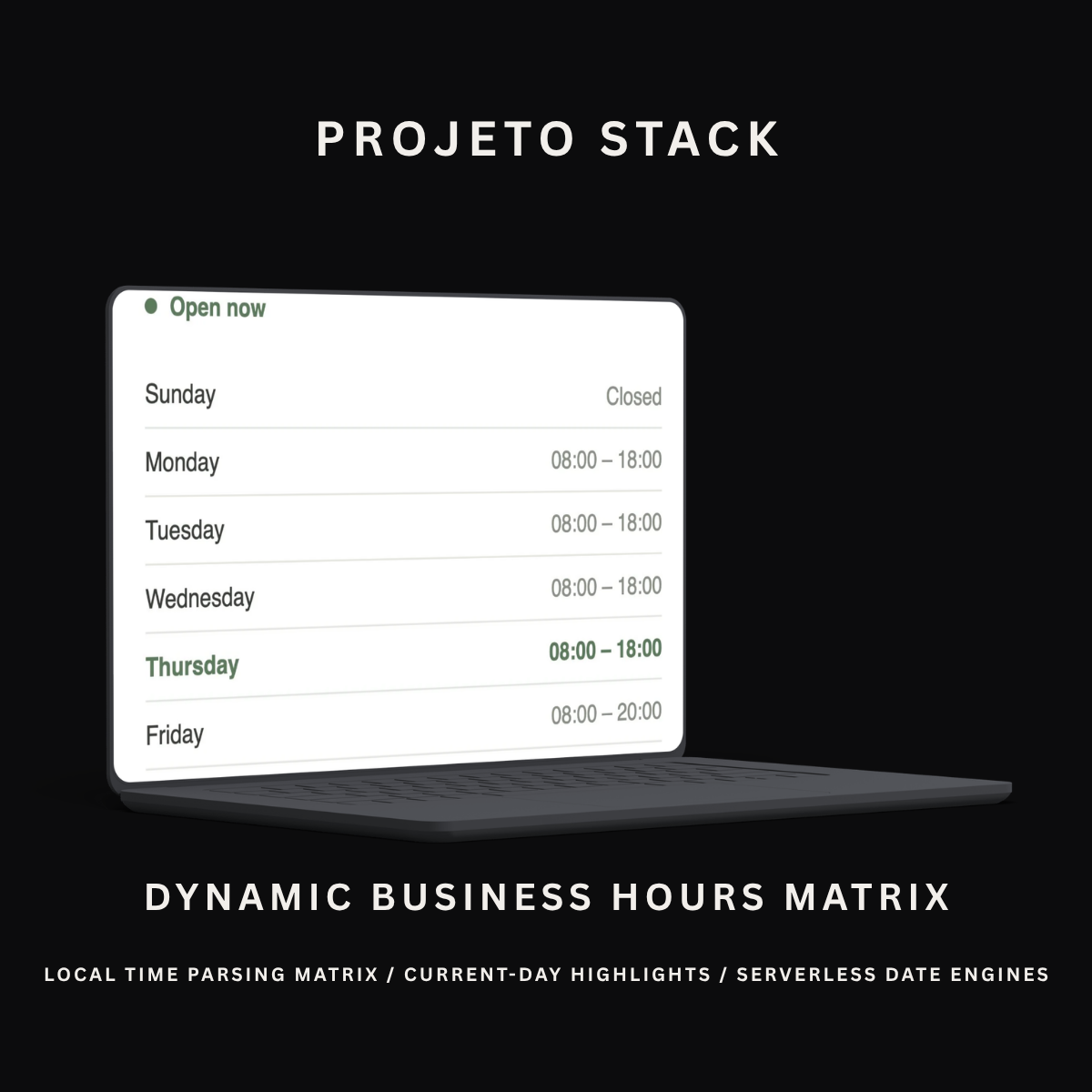 Business Hours HTML Widget - Responsive Opening Hours Component