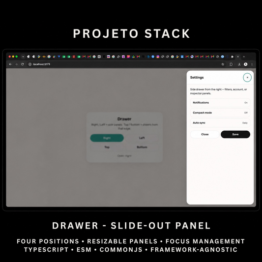 Drawer - Premium JavaScript Off-Canvas Panel Component