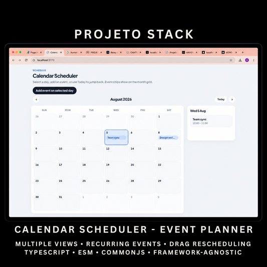 Calendar Scheduler - Premium JavaScript Event Calendar Component