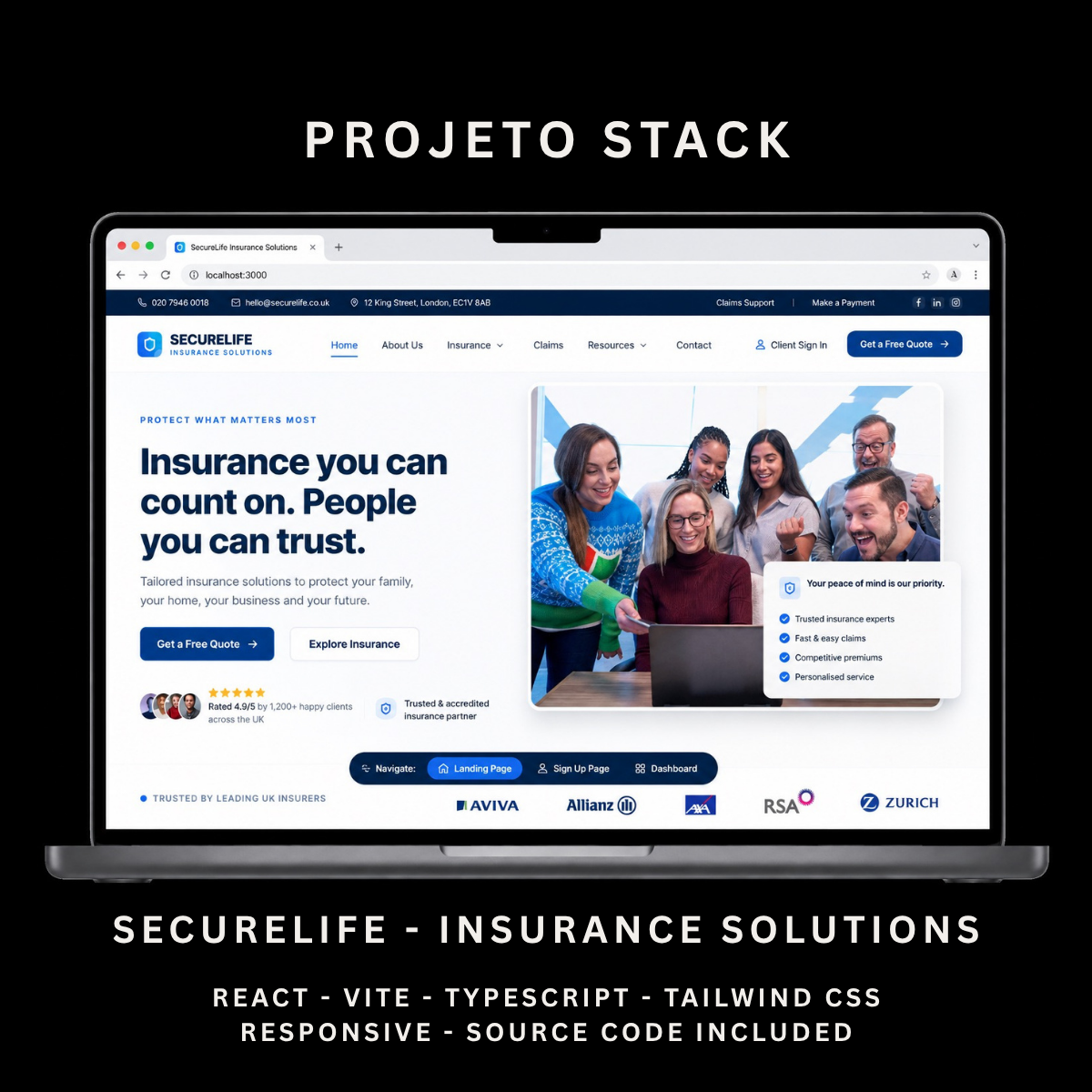 SecureLife - Insurance React Website Template