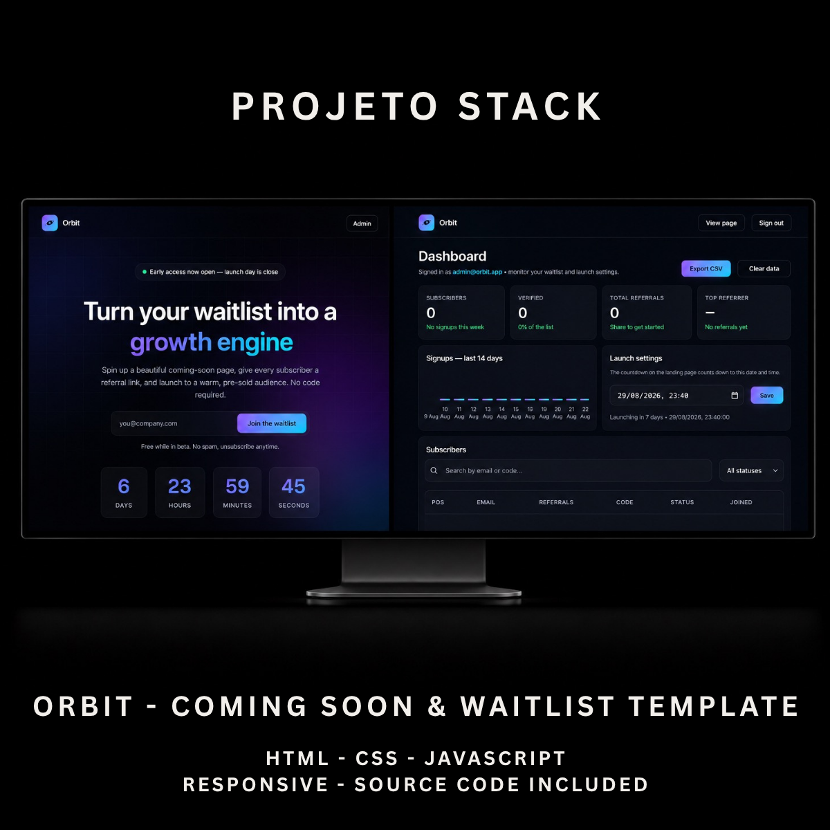 Orbit - Coming Soon & Waitlist HTML Website Template