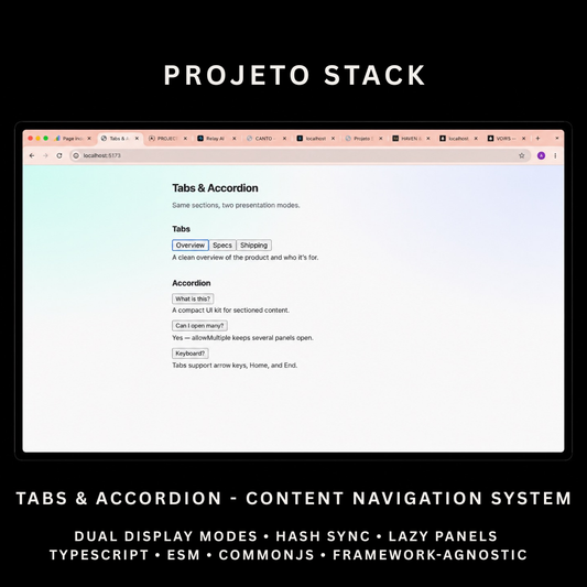 Tabs & Accordion - Premium JavaScript Content Navigation Components