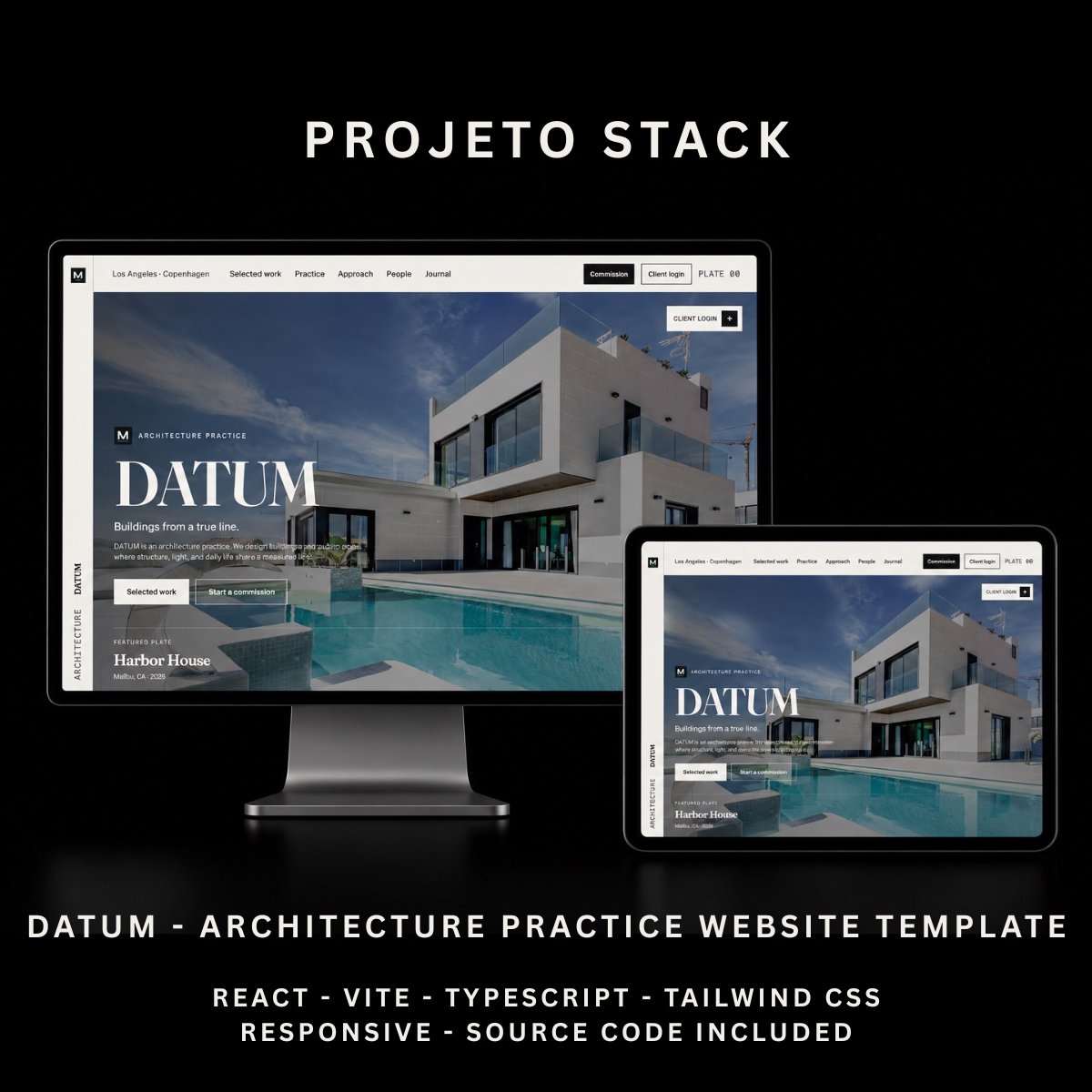 DATUM - Architecture Practice & Client Site Room Website Template