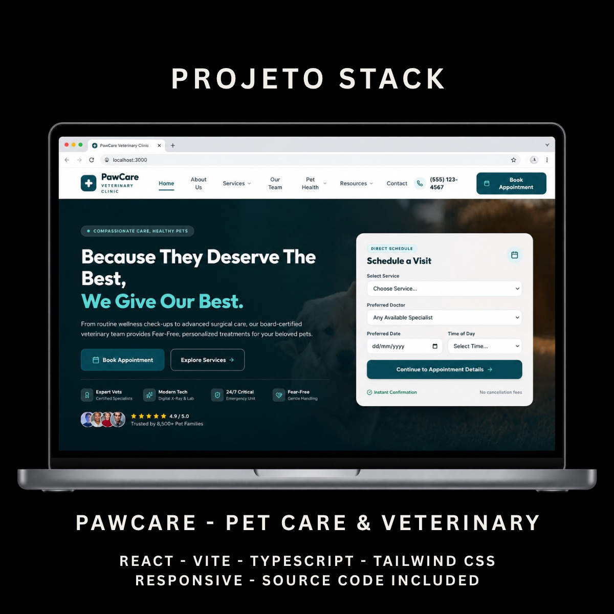 PawCare - Veterinary Clinic React Website Template
