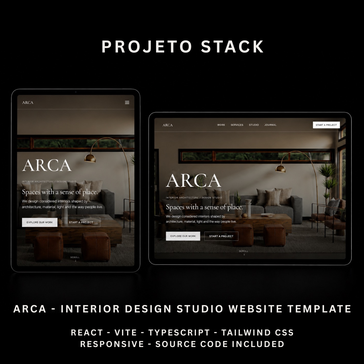 ARCA - Interior Design Studio & Client Portal Website Template