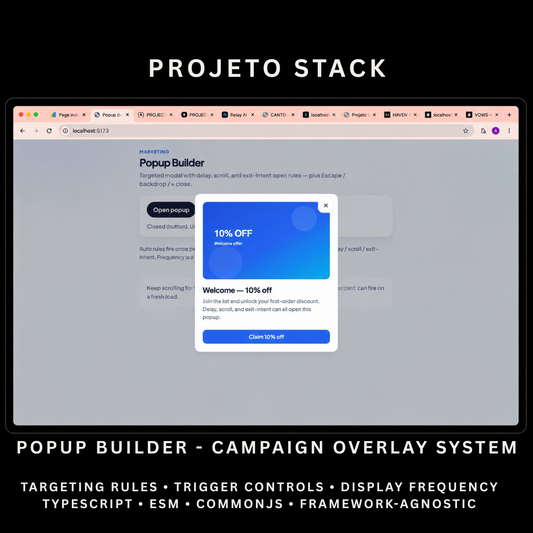 Popup Builder - Premium JavaScript Popup Builder Component