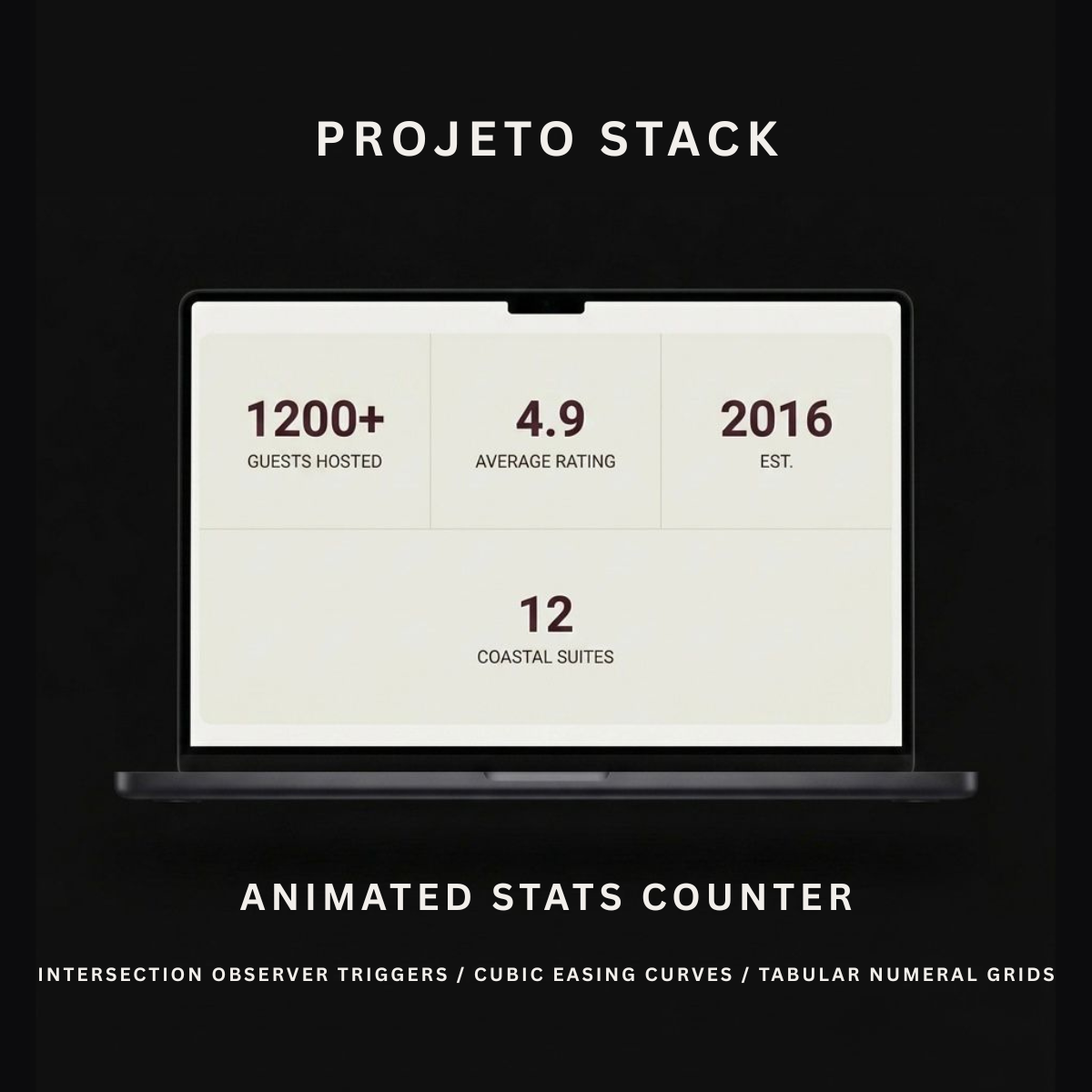 Animated Stats Counter HTML Widget - Responsive Business Metrics Component