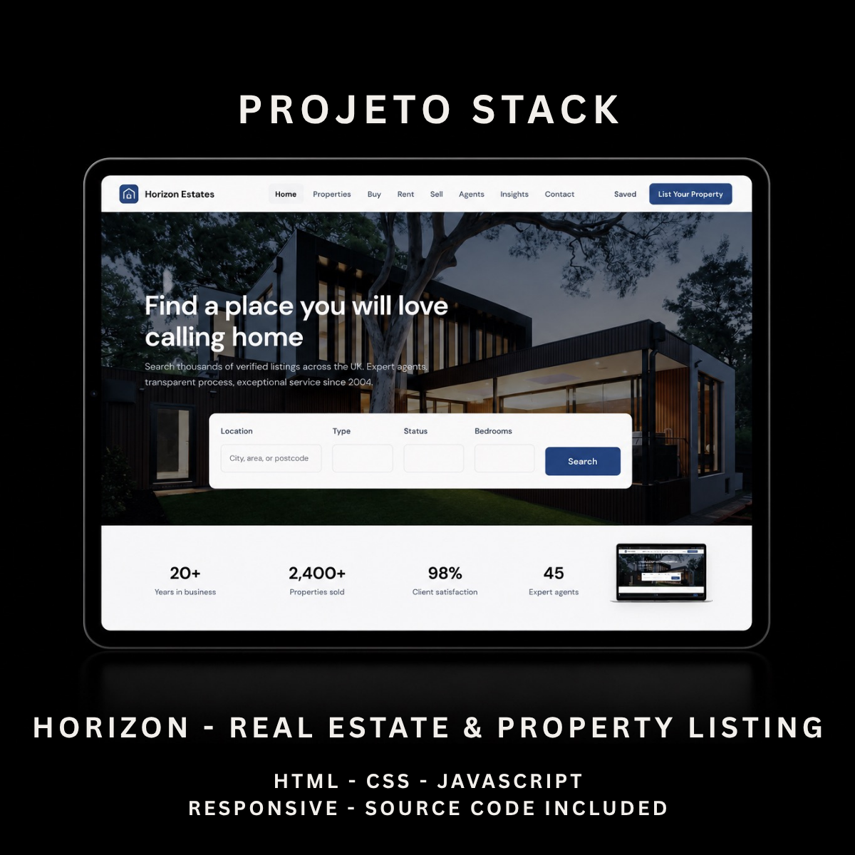 Horizon Estates - Real Estate & Property Listings HTML Website Template