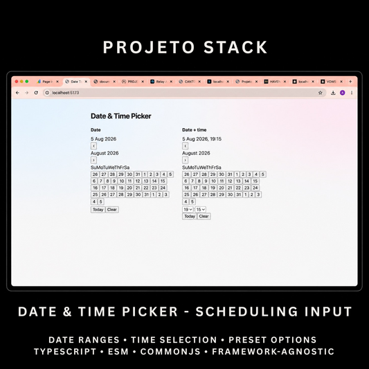 Date & Time Picker - Premium JavaScript Date & Time Selection Component