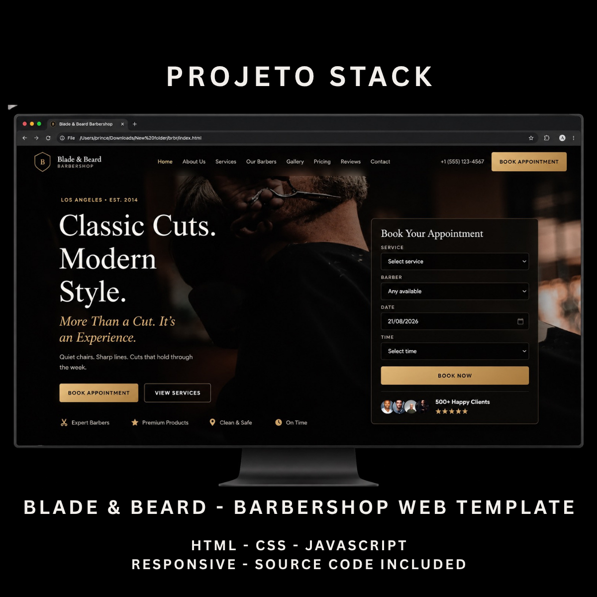 Blade & Beard - Barbershop HTML Website Template