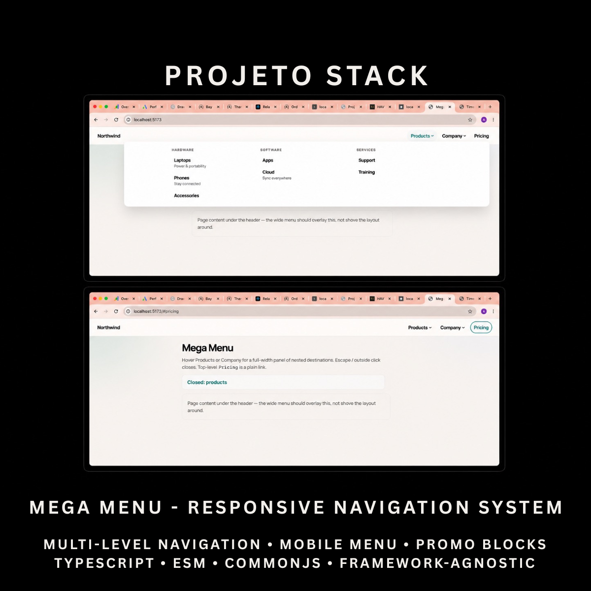 Mega Menu - Premium JavaScript Navigation Menu Component