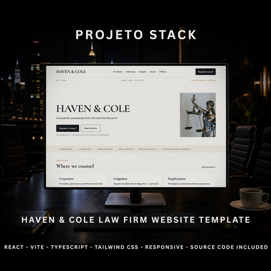 HAVEN & COLE - Premium Law Firm Website Template