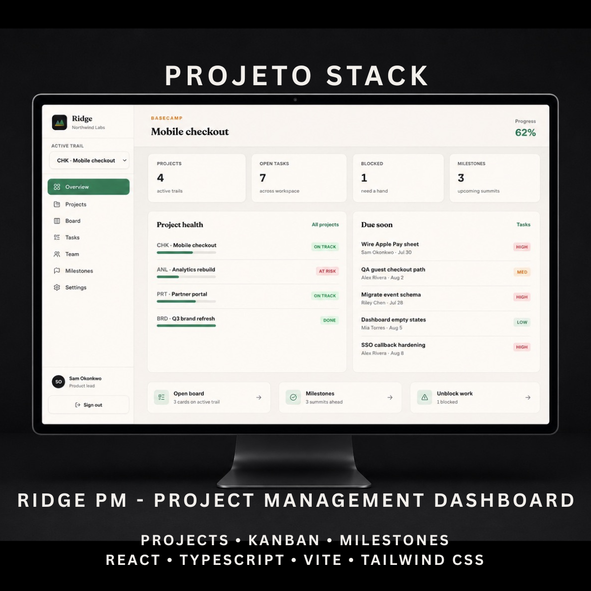 Ridge - Project Management Dashboard Template