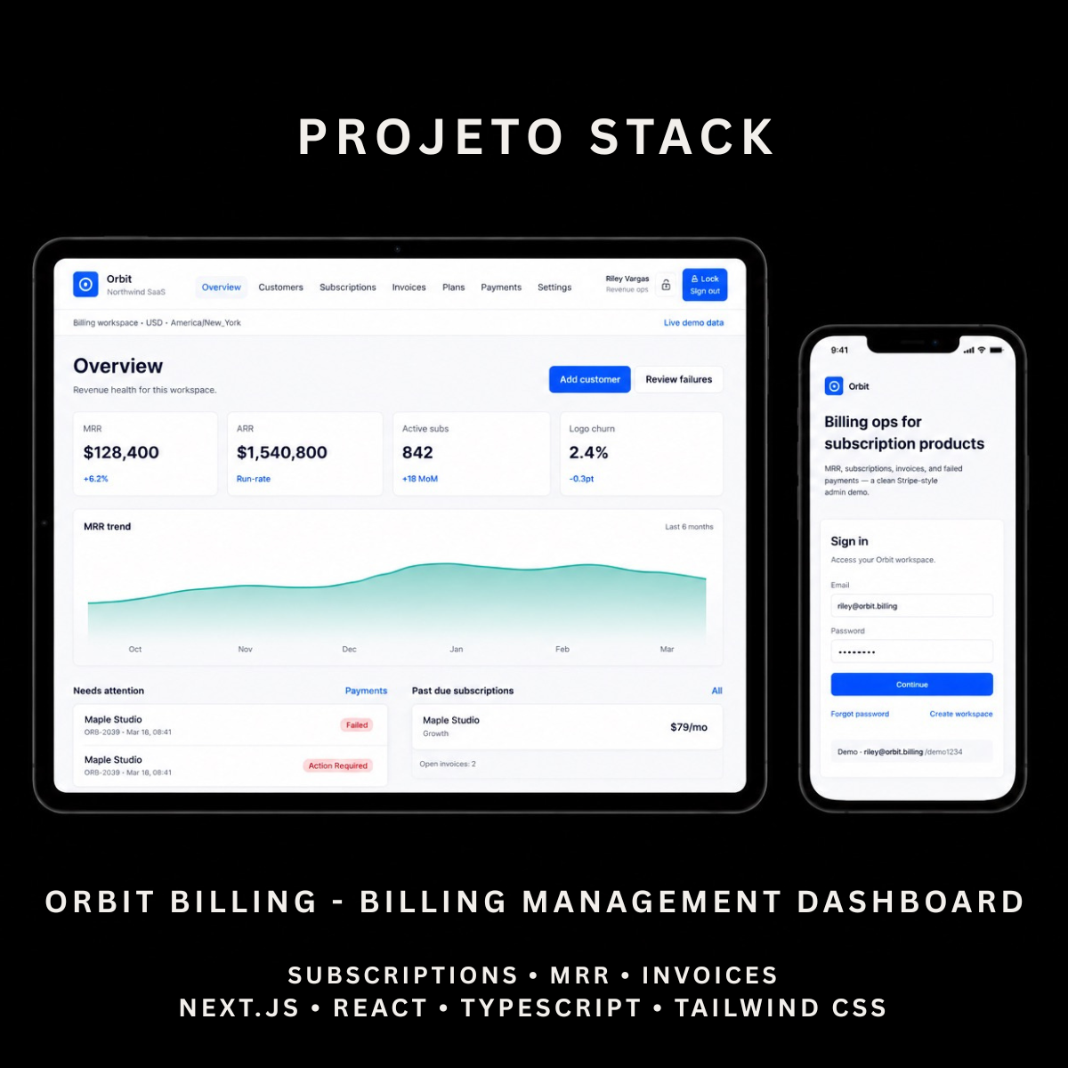 Orbit Billing - Billing & Subscription Management Dashboard Template