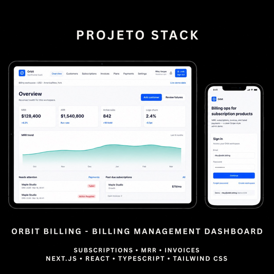 Orbit Billing - Billing & Subscription Management Dashboard Template