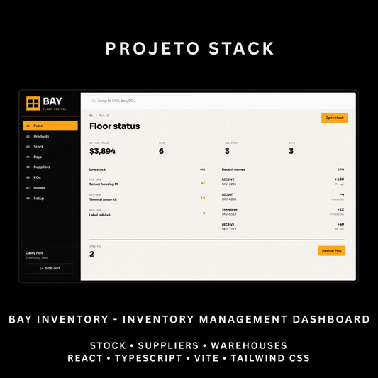 Bay Inventory - Inventory Management Dashboard Template