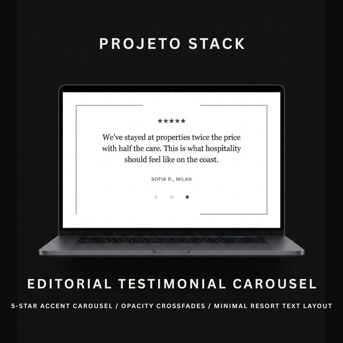 Editorial Testimonial Carousel - Luxury Review Showcase Component
