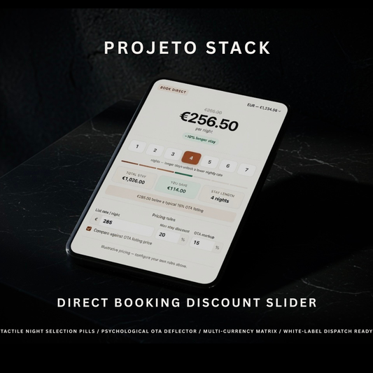 Direct Booking Discount Slider HTML Widget - Responsive Hospitality Pricing Calculator